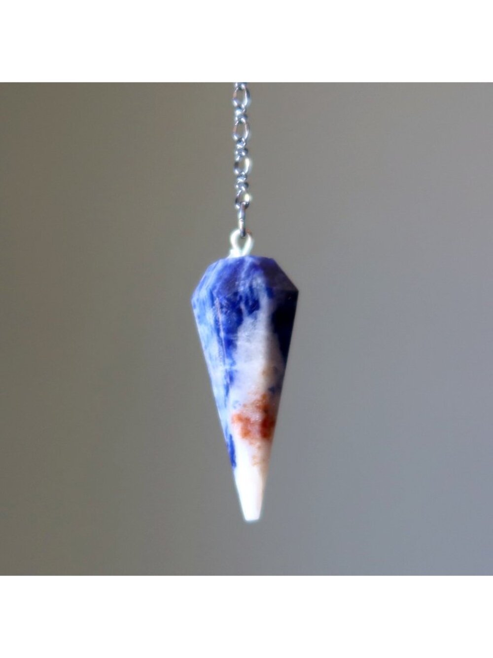 Sodalite Pendulum Whirlpool Chakra Energy Crystal Dowsing Divination Healing Too